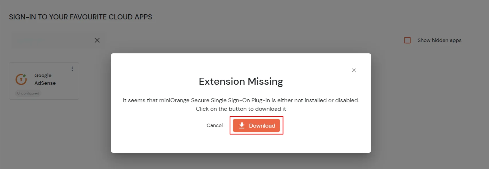 Google AdSense Single Sign-On (SSO) Download Extension 