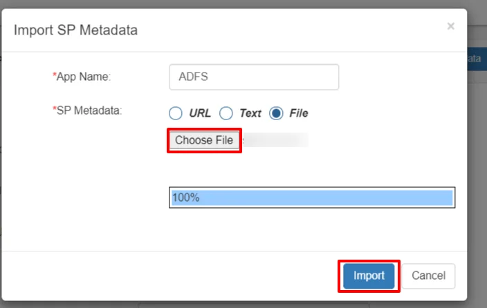 Oracle EBS ADFS SSO : Metadata file imported