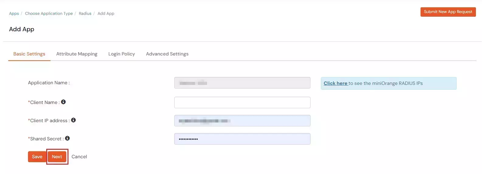 Two-Factor authentication for AWS Client VPN : Add Radius Client