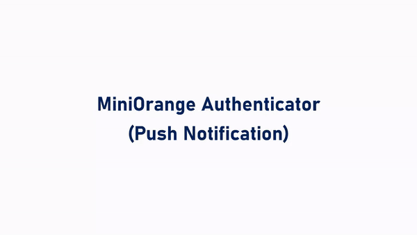 MFA Methods: miniOrange Authenticator flow