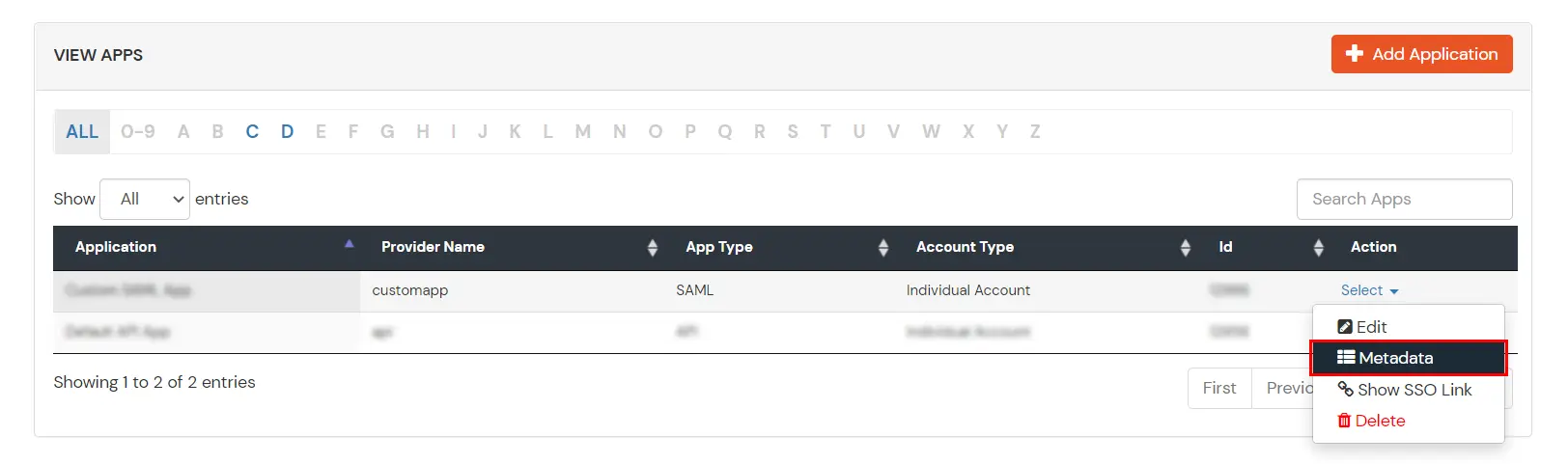 Configure SAP Concur SAML SSO (Single Sign-On): Go to Metadata link