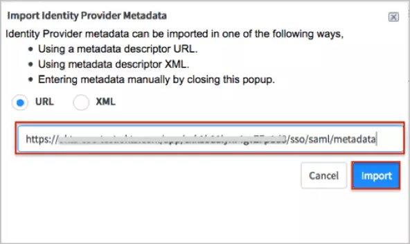 ServiceNow Single Sign-on (SSO) submit metadata url