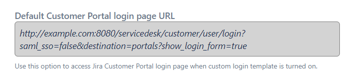 SAML Single Sign On customer portal