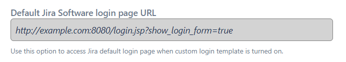 SAML Single Sign On Default jira login