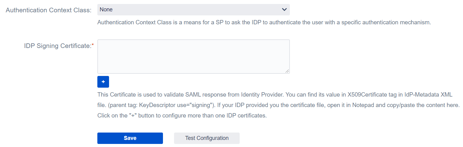 SAML Single sign on Multiple IDP Signing Certificate