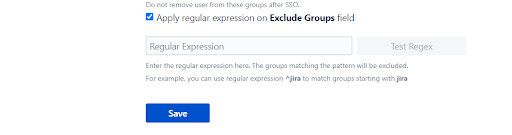 SAML Single Sign On On Exclude groups field