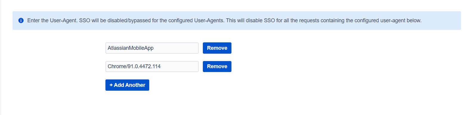 SAML single sign on User agent