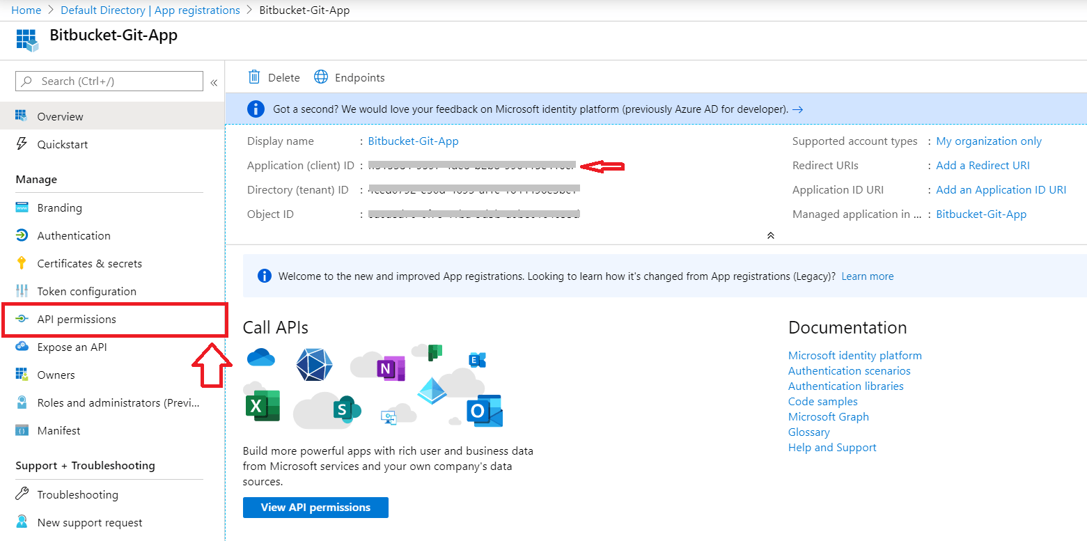 Bitbucket Git Authentication, Azure AD App registration