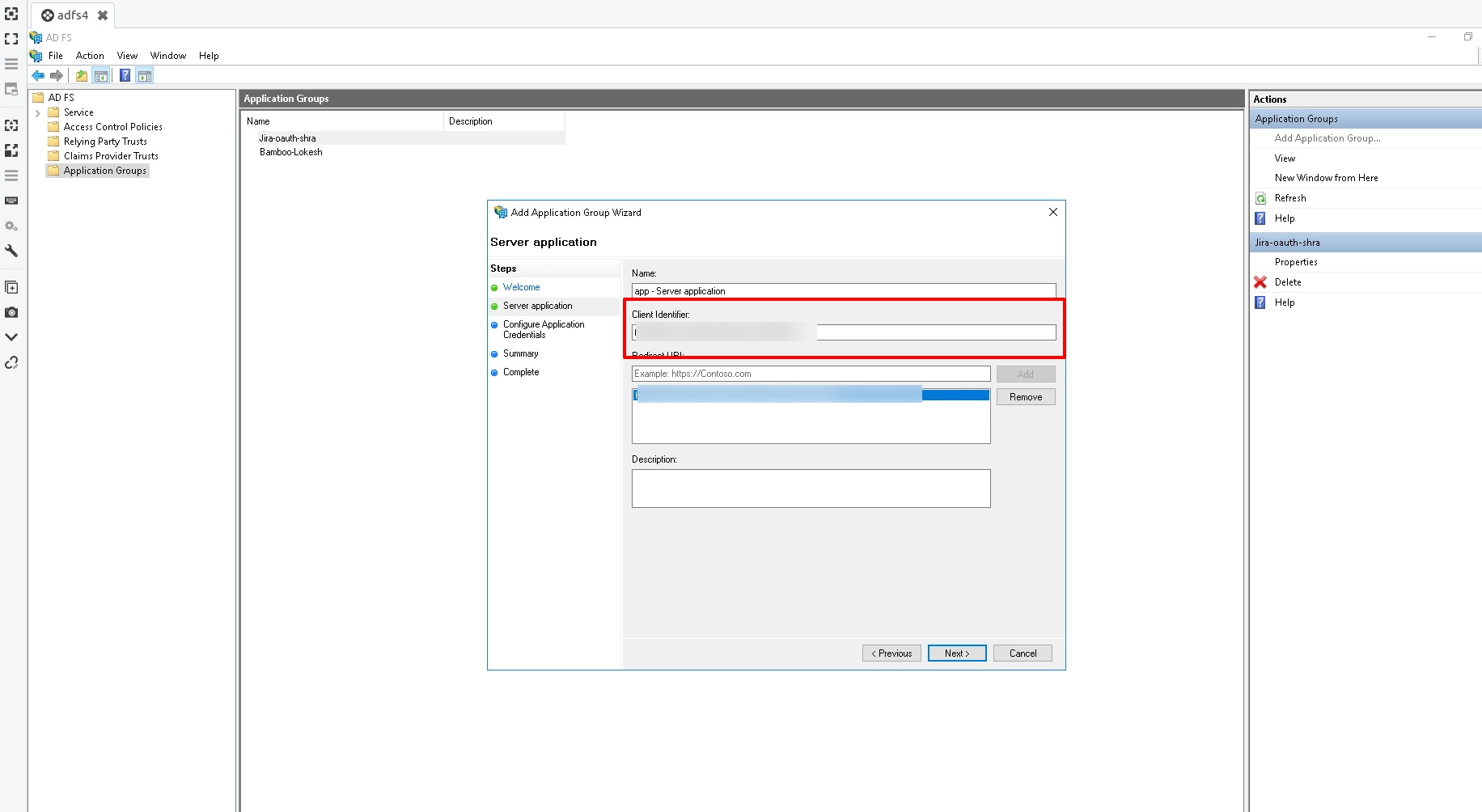 Bitbucket Git Authentication, ADFS Client ID