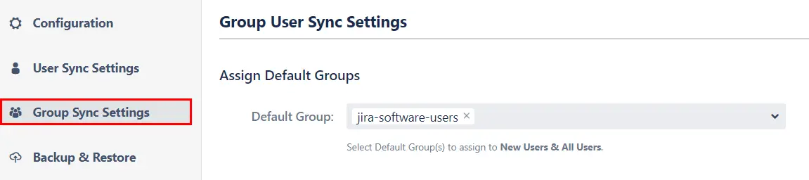 User and gruop provisioning in Jira, Confluence, Bitbucket Group Sync