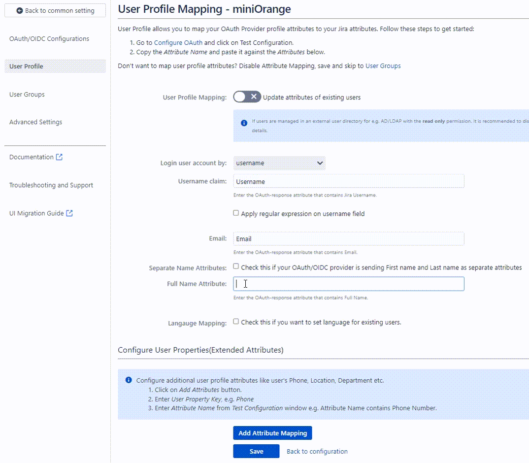 Attribute Mapping