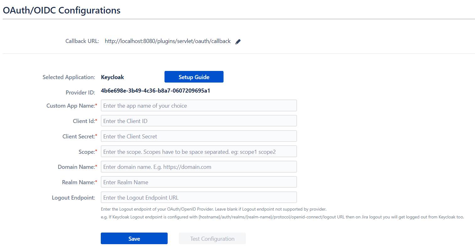 Configure Oauth tab