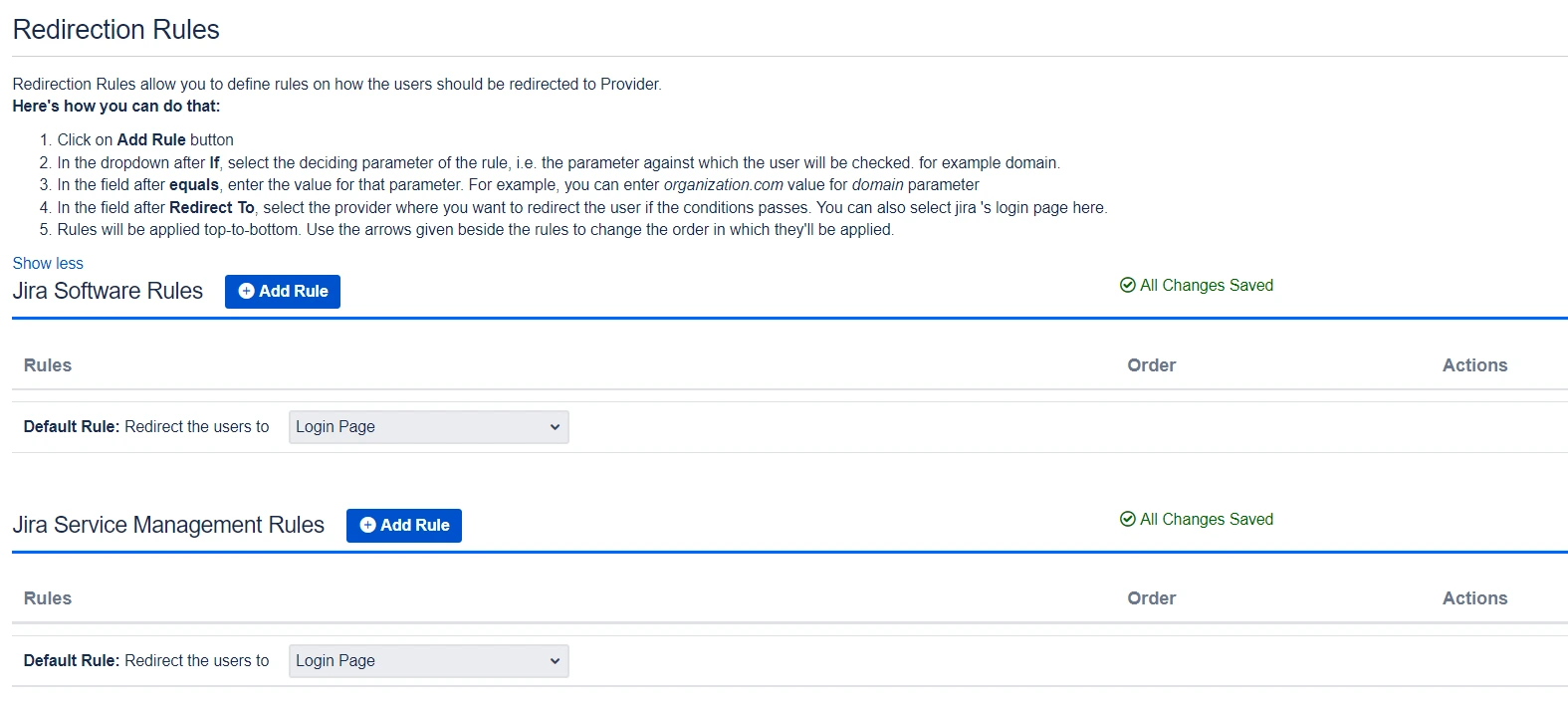 Atlassian Data Center Single Sign-On (SSO) for OAuth Redirection Rules