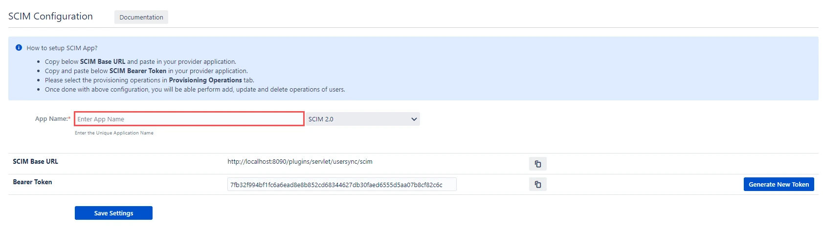 SCIM Configuration Details