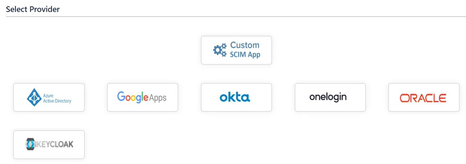 SCIM Integration, Select custom app