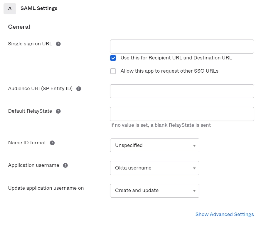 SAML Single Sign On (SSO) using Okta Identity Provider, Okta SSO Login,Fill Service Providers Details 