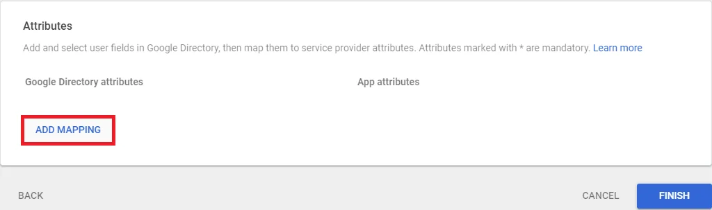  Google Apps SSO Login, Attribute mapping details 