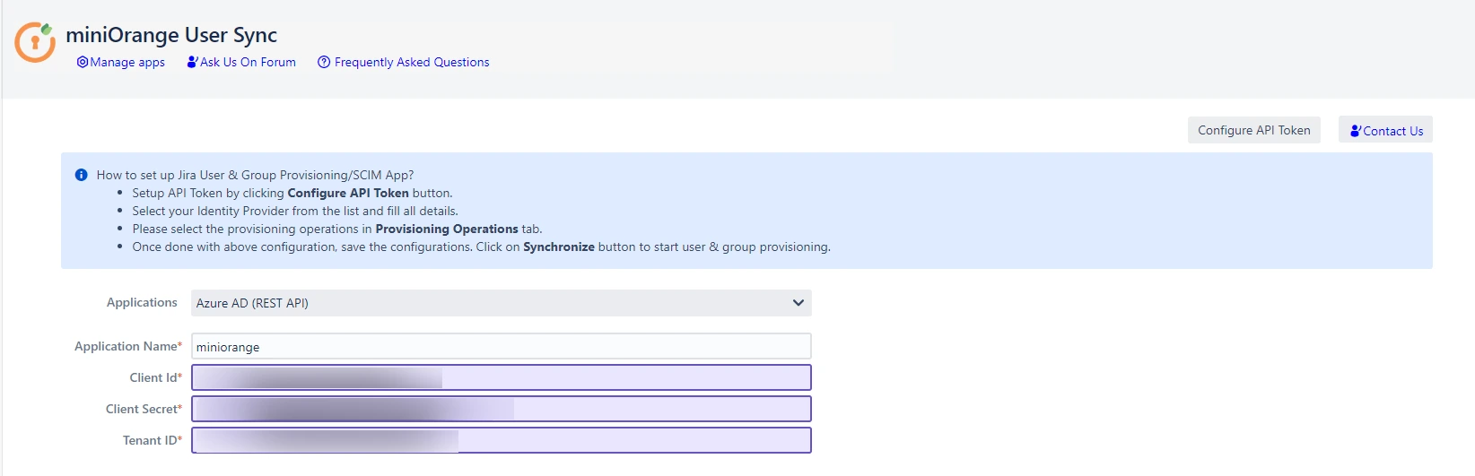 sync users, groups and directory details using Azure AD into Jira and Confluence