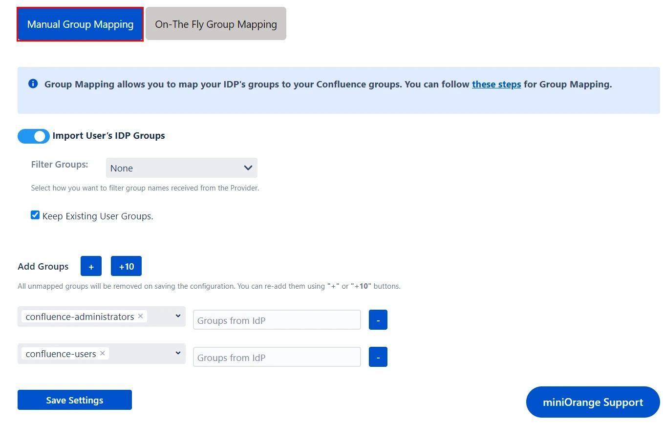 User and gruop provisioning in Jira, Confluence, Bitbucket Manual Group Mapping