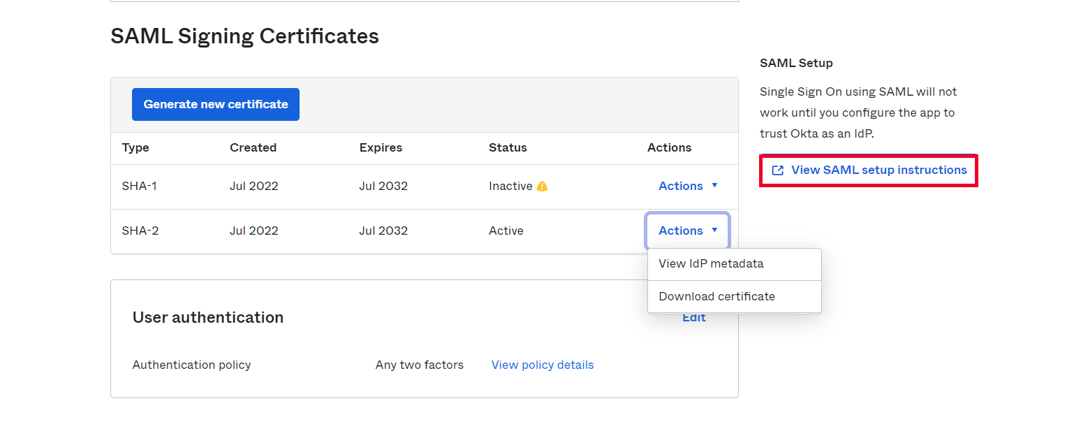 SAML Single Sign On (SSO) using Okta Identity Provider, Okta SSO Login,IDP Metadata Link