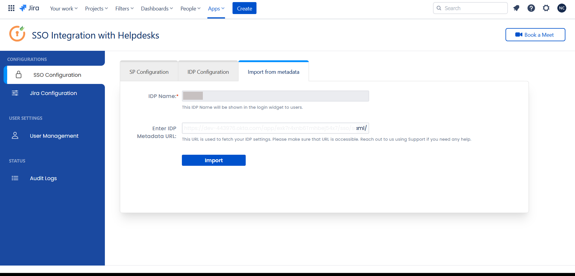 SAML Single Sign On (SSO) using Okta Identity Provider, Okta SSO Login,IDP Metadata Link