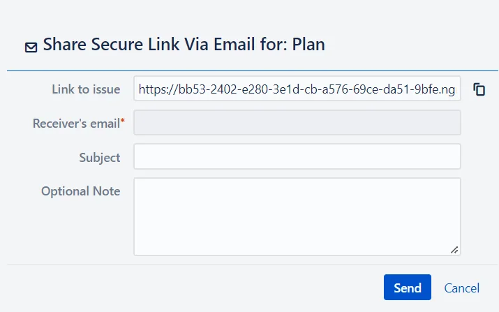 confluence secure share cloud email links
