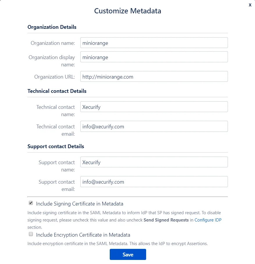 SAML single sign on