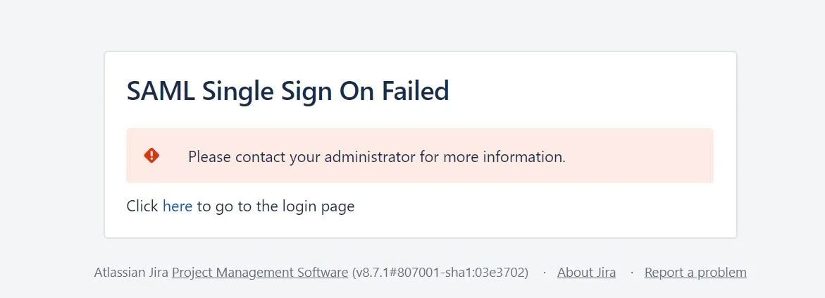 SAML single sign on