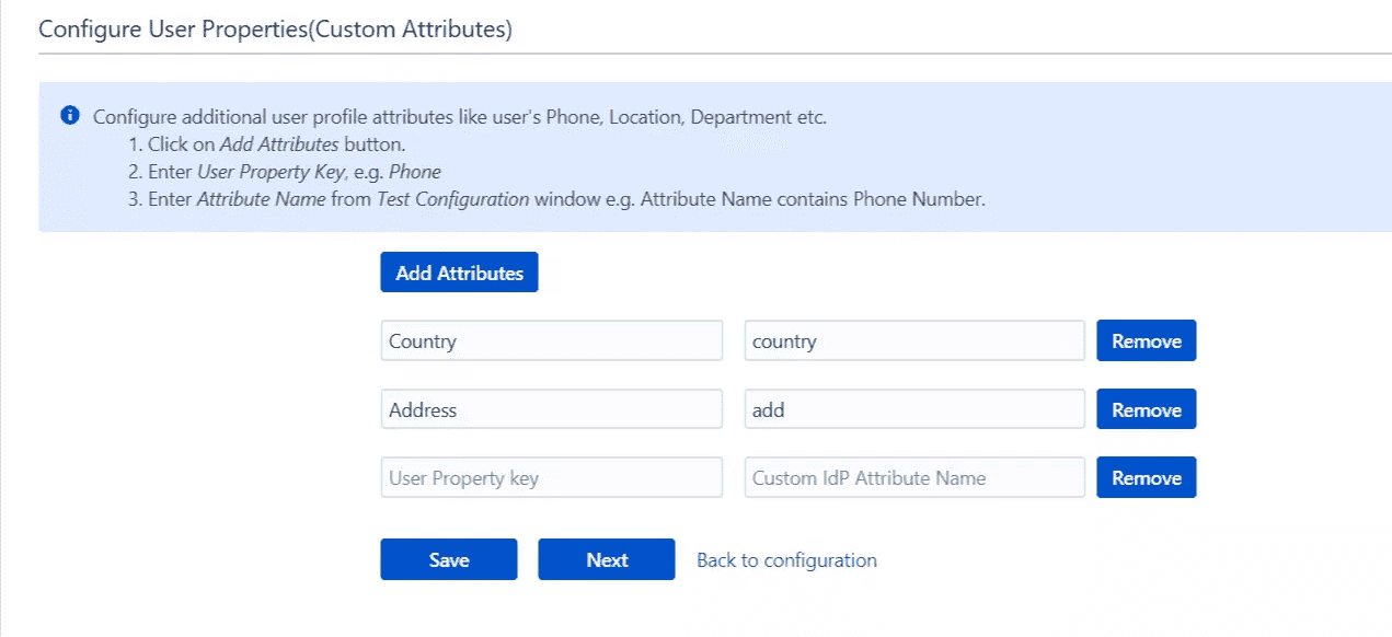 Configure Custom User Attribute