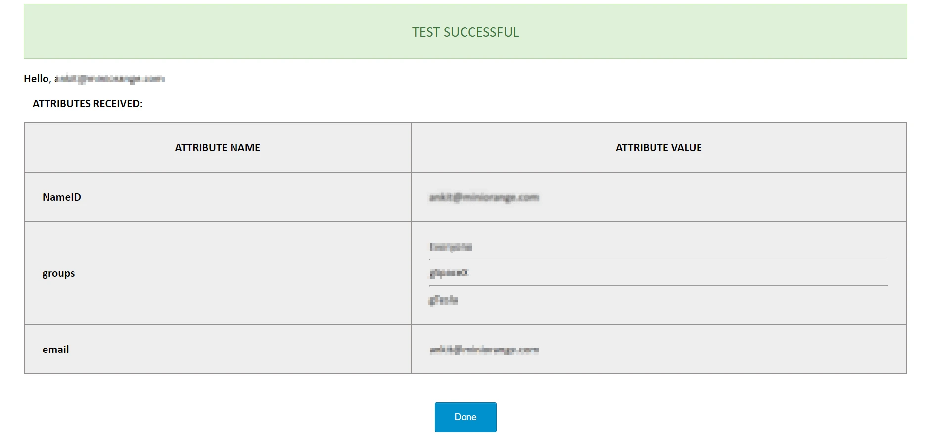 SAML Single sign on