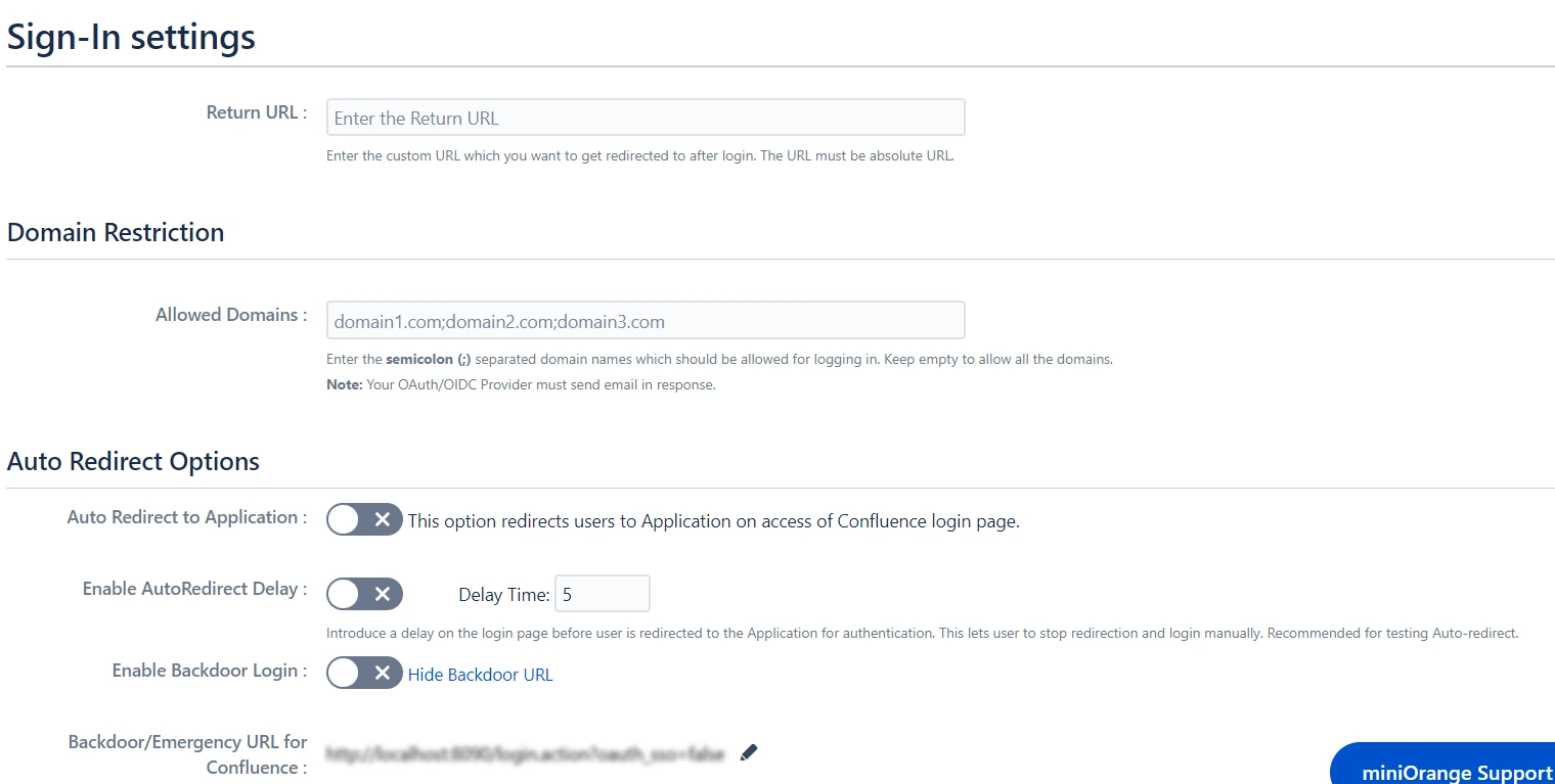 Atlassian Data Center Single Sign-On (SSO) for OAuth Sign In Settings