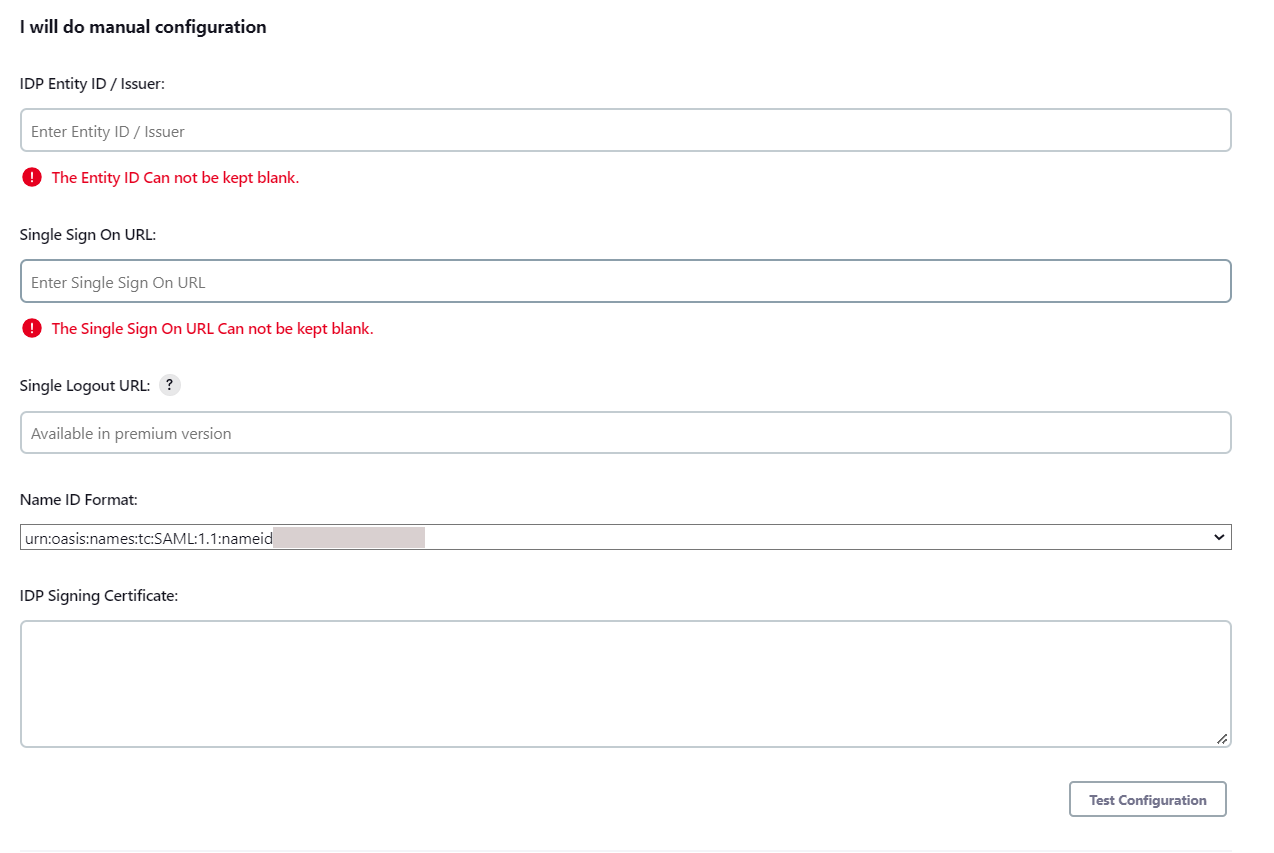 sso saml jenkins single sign on idp Configuration Jenkins