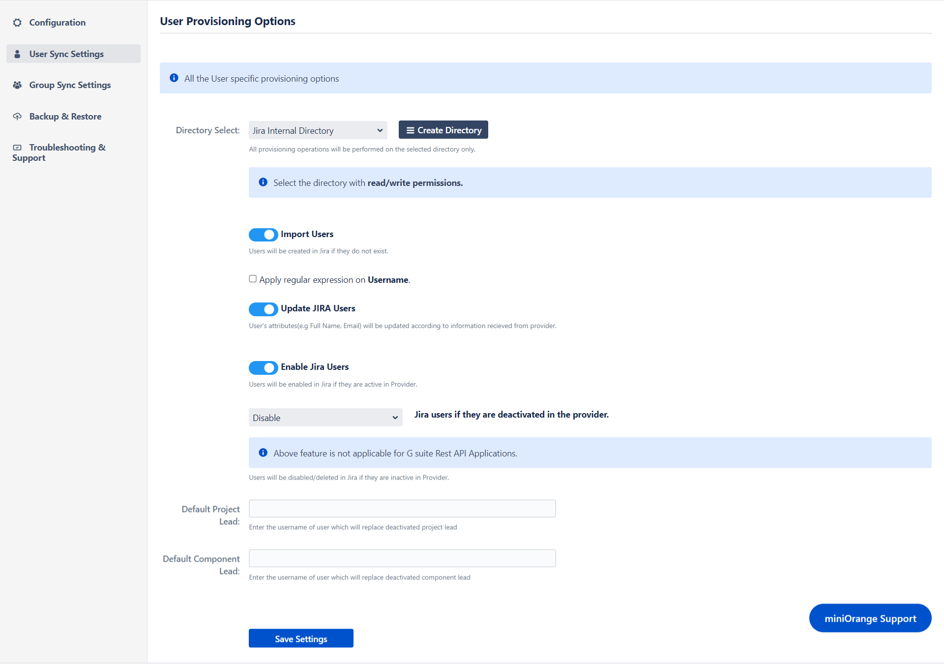 User Provisioning Options