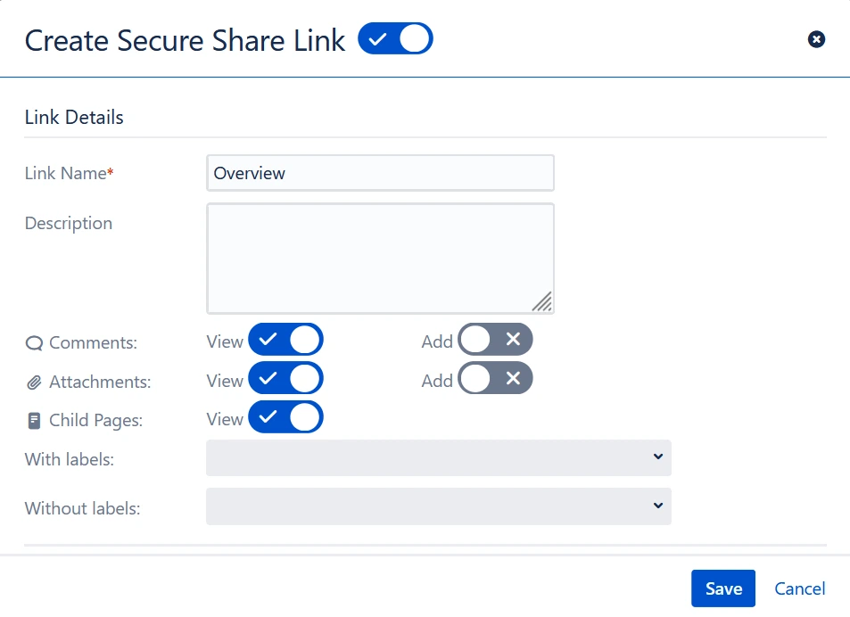 confluence secure share cloud Create Secure Share Link