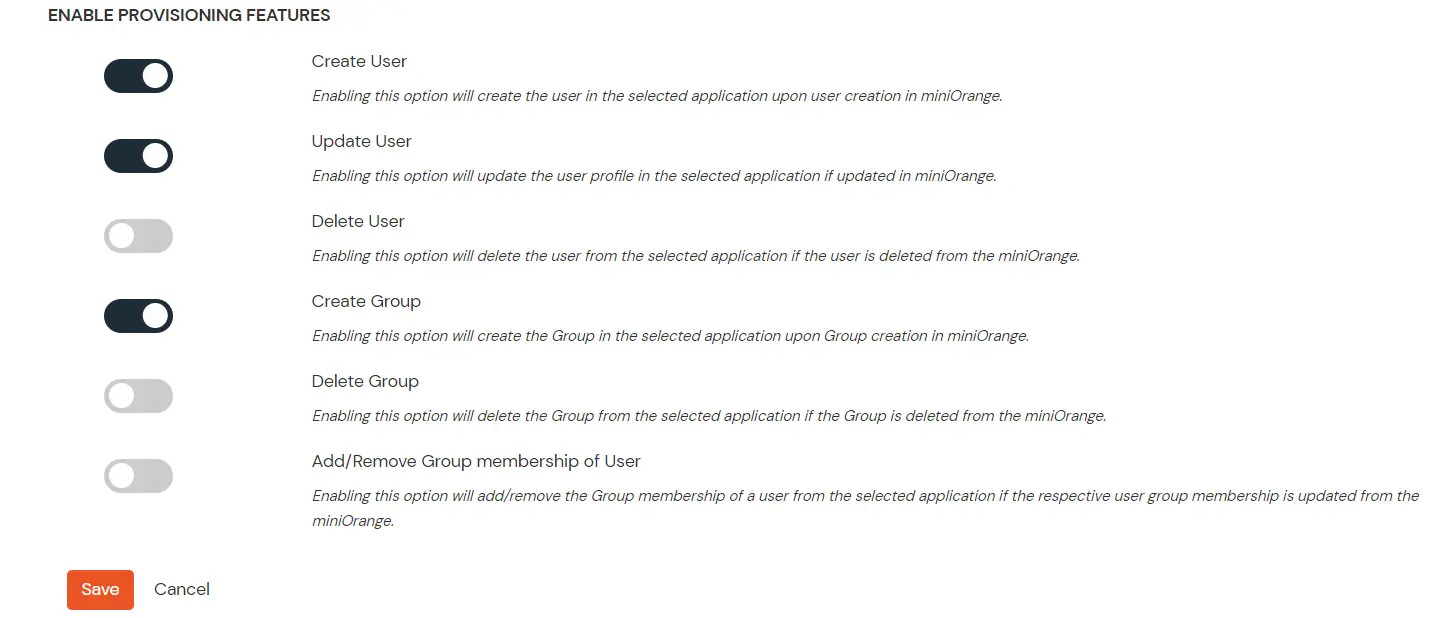 miniOrange IDP SCIM User Provisioning | General setting