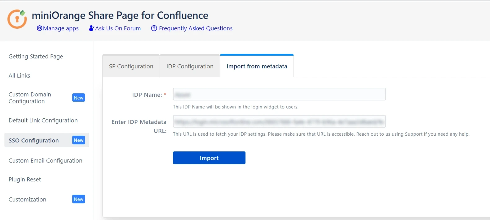 Confluence Cloud Secure Share Import From Metadata