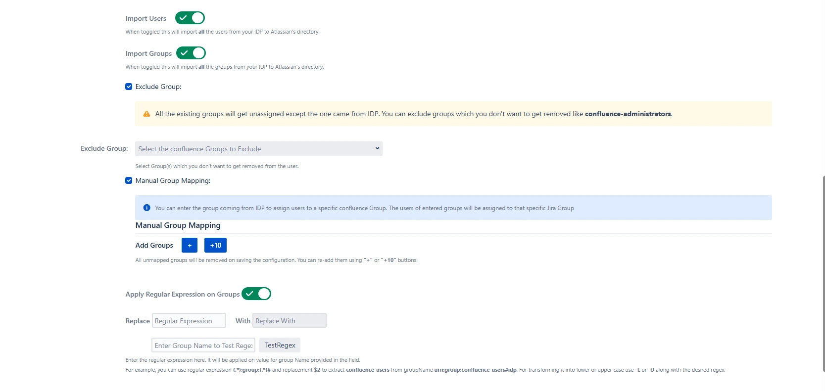User and gruop provisioning in Confluence, Confluence, Bitbucket Select Provider