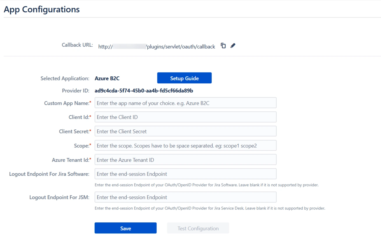 Jira OAuth / OpenID SSO using Azure B2C Configure OAuth
