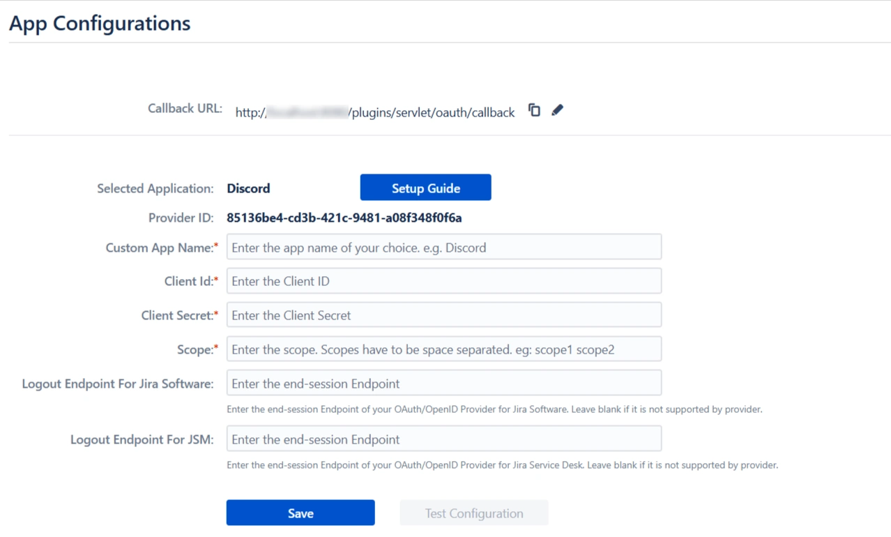 OAuth / OpenID Single Sign On (SSO) into Jira Service Provider using Discord, Configure Discord app
