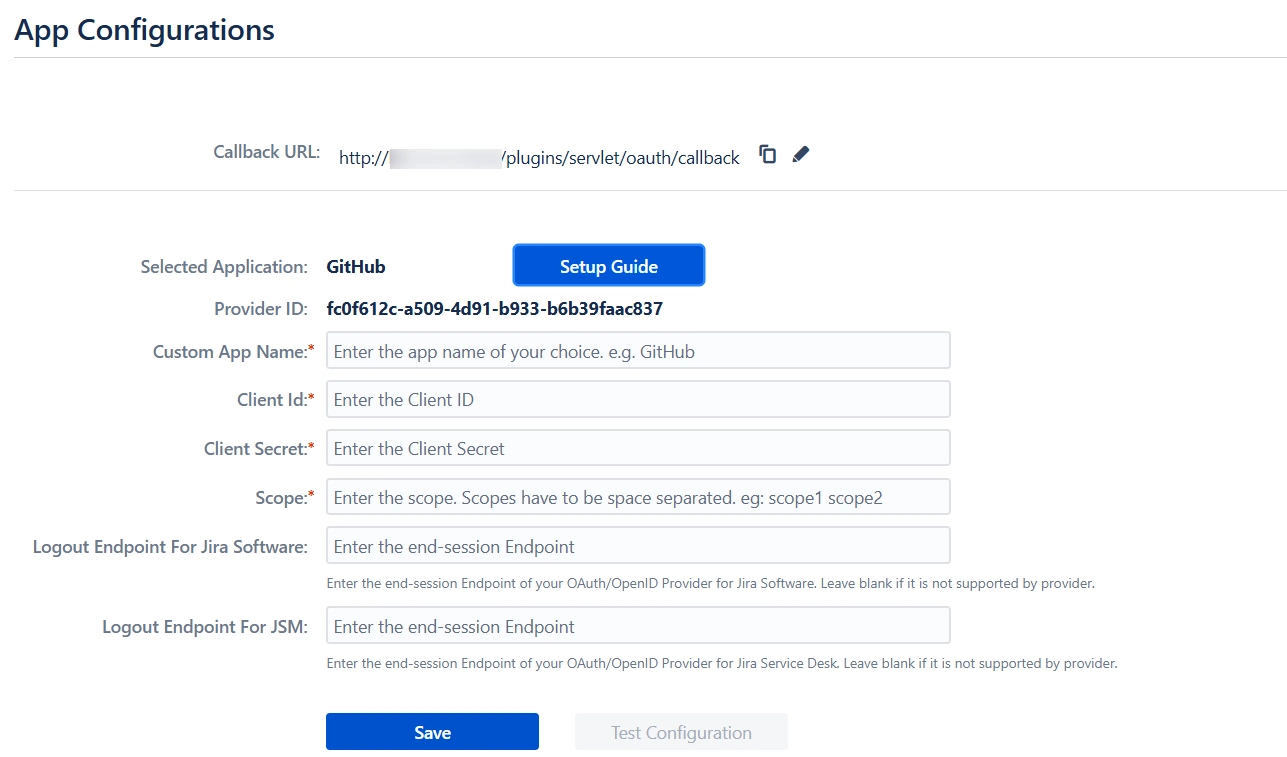 Jira OAuth / OpenID SSO using GitHub Configure OAuth