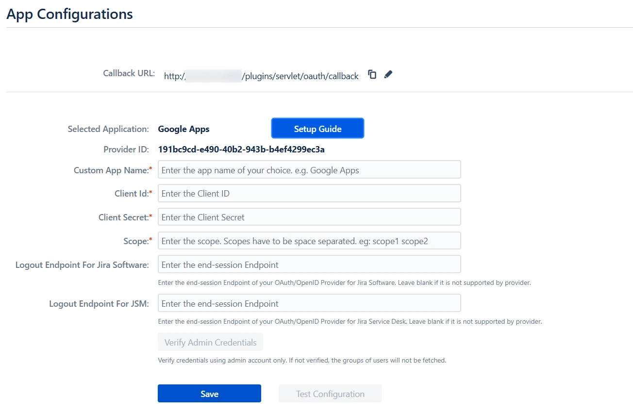 Jira OAuth / OpenID SSO using Google Apps Configure OAuth