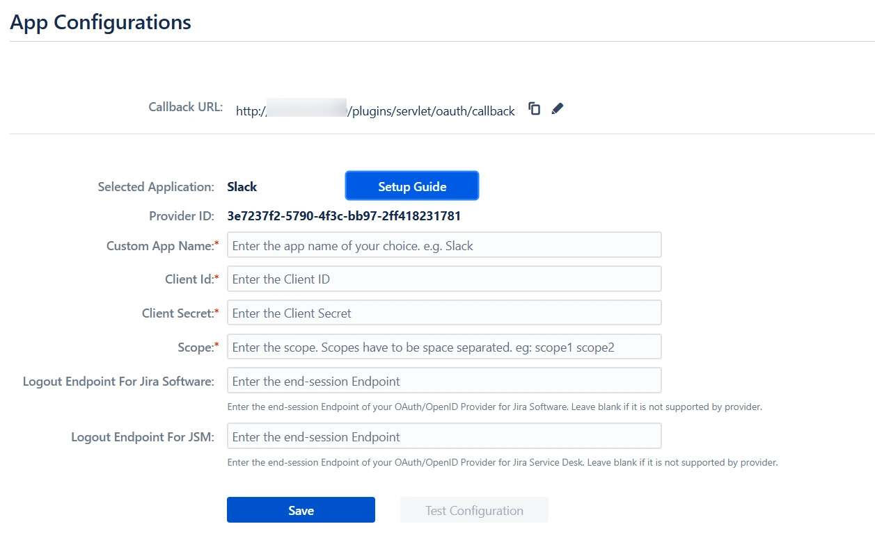 OAuth / OpenID Single Sign On (SSO) into Jira Service Provider using Slack, Configure Slack App