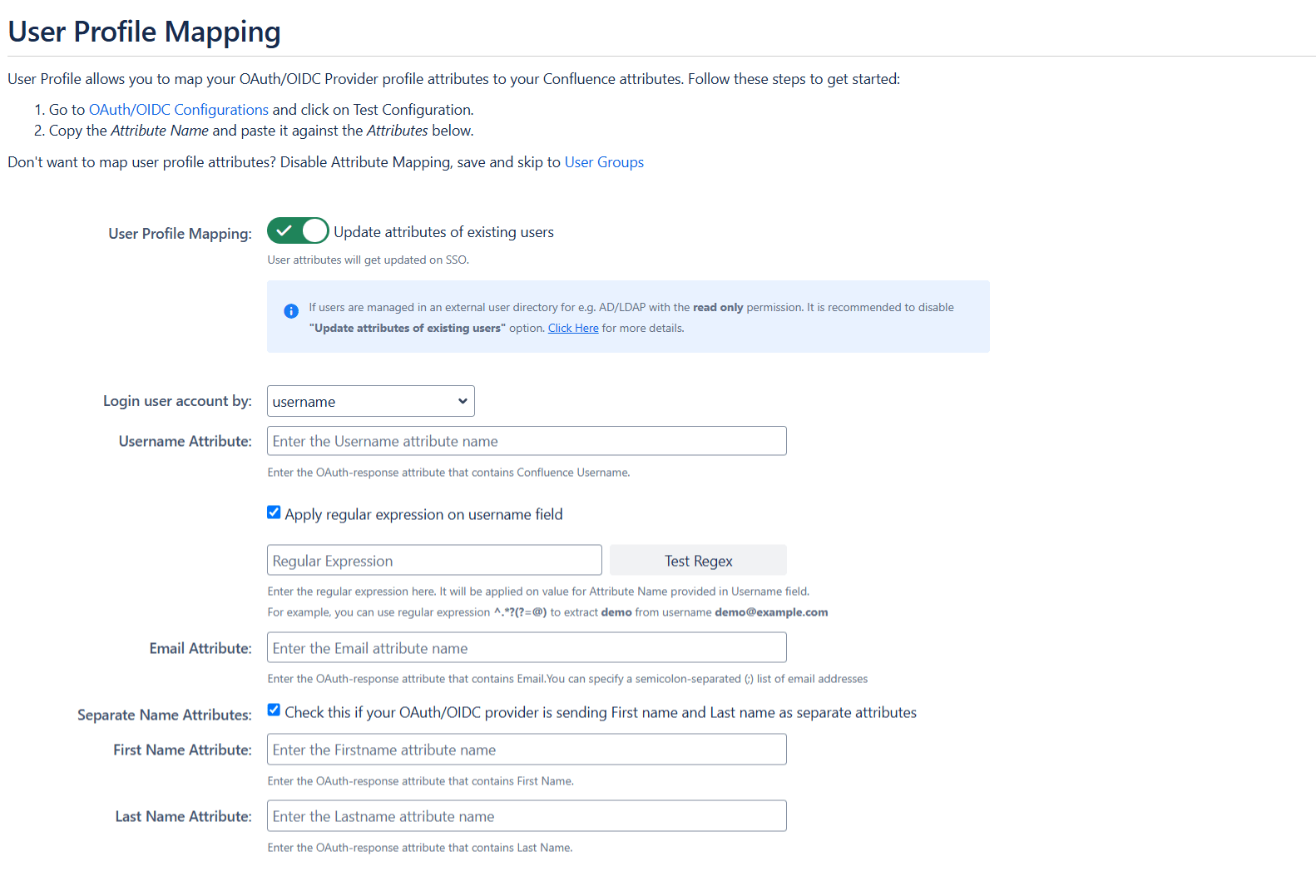 OAuth / OpenID Single Sign On (SSO) into Jira, auth0 single sign on, saml and oauth, atlassian single sign on, Configure User Profile