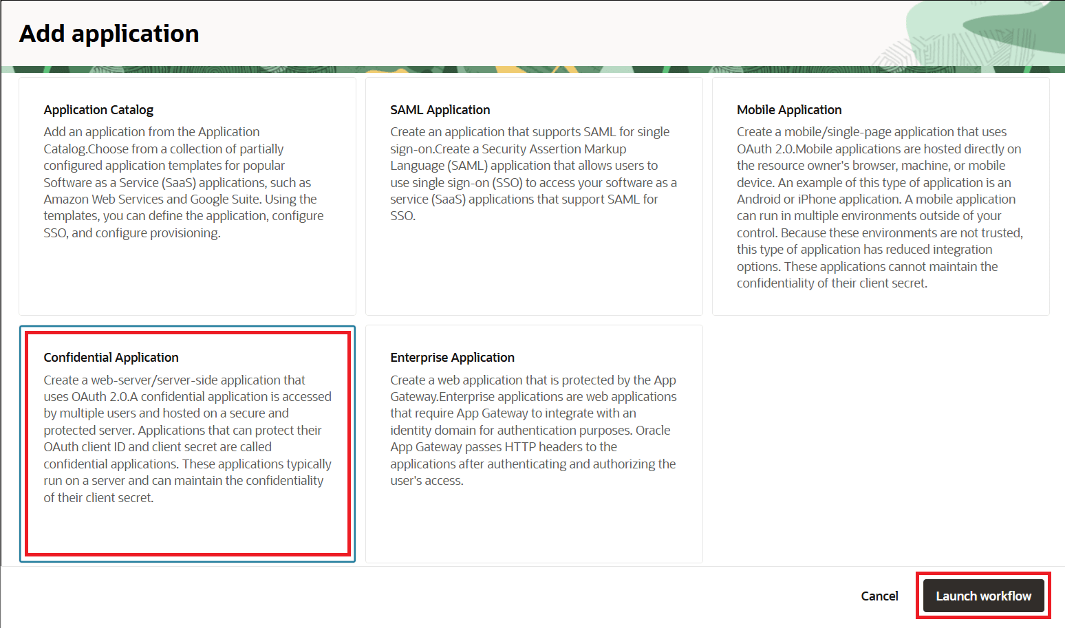SCIM Oracle Identity Cloud Service, Confidential Application
