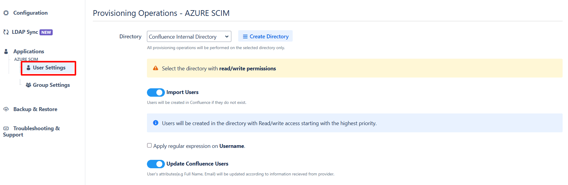 User and gruop provisioning in Jira, Confluence, Bitbucket User Sync