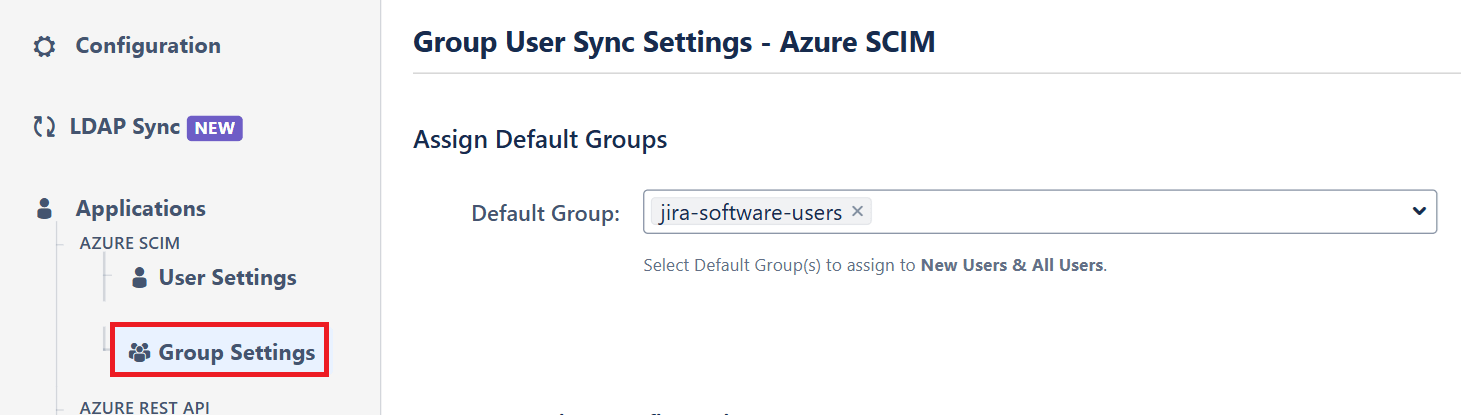 User and gruop provisioning in Jira, Confluence, Bitbucket Group Sync