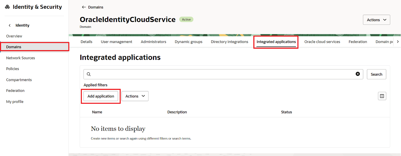 SCIM Oracle Identity Cloud Service, Add Application