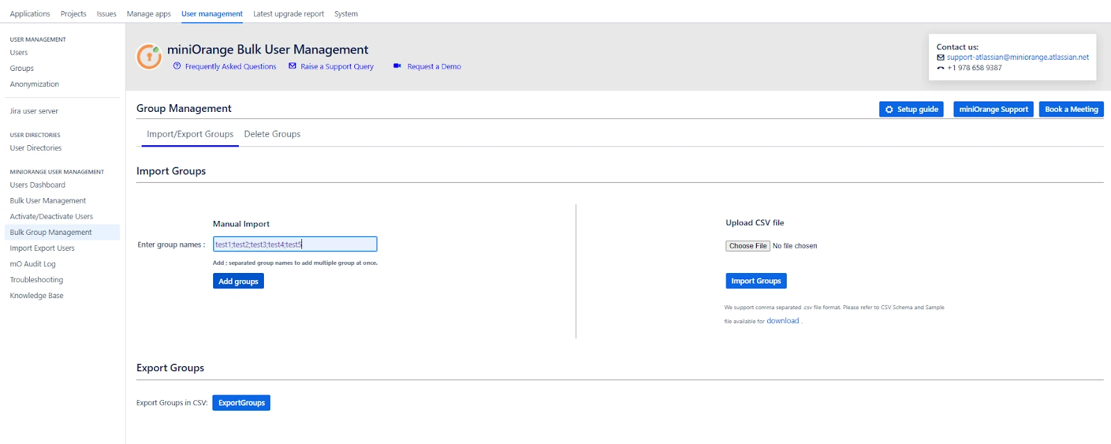 user management manual group
