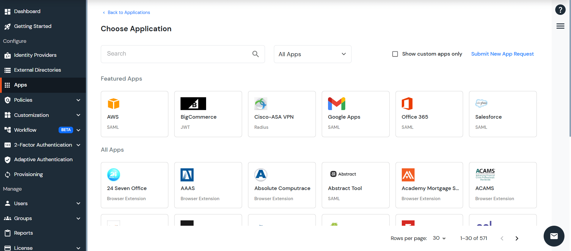 OAuth/OpenID/OIDC Single Sign On (SSO), miniOrange SSO,Add OAuth Application