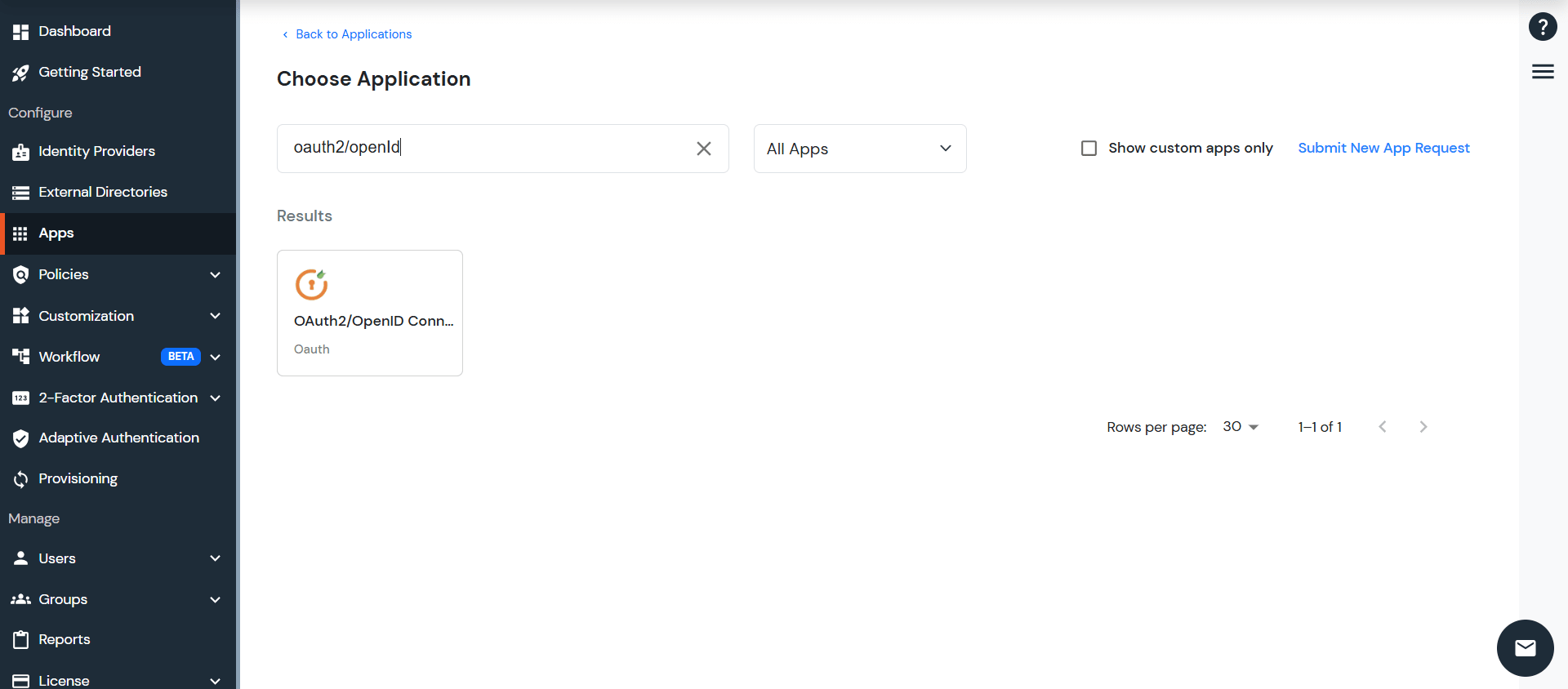 OAuth/OpenID/OIDC Single Sign On (SSO), miniOrange SSO,Add Application